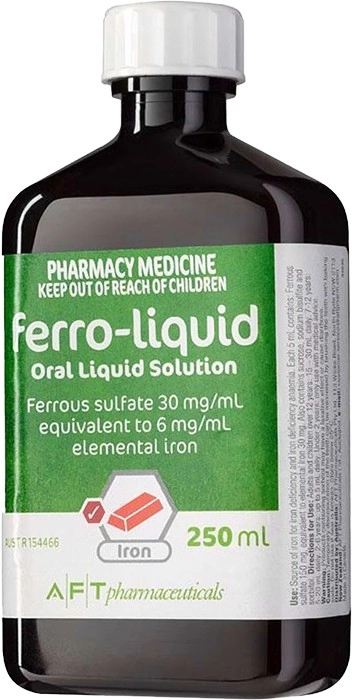 Ferro-Liquid Ferrous Sulfate Solution 250ml