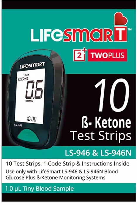 LifeSmart TwoPlus Ketone Test Strips 10 Strips