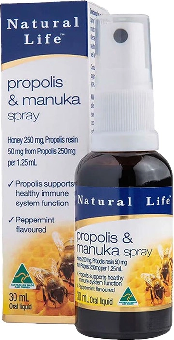 Natural Life Propolis & Manuka Honey Spray 30ml