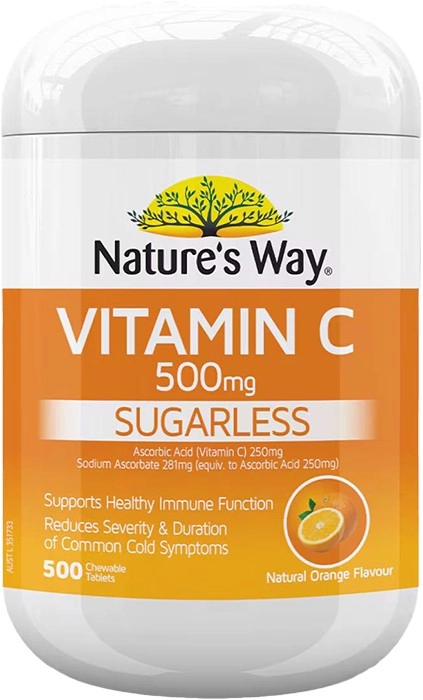 Natures Way Vitamin C 500mg 500 Chewable Tablets