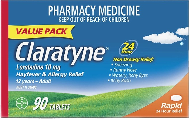 NEW Claratyne Hayfever Allergy Relief Non Drowsy 90 Tablets