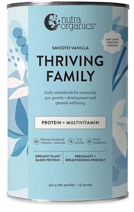 Nutra Organics Thriving Family Protein+ Smooth Vanilla 450g