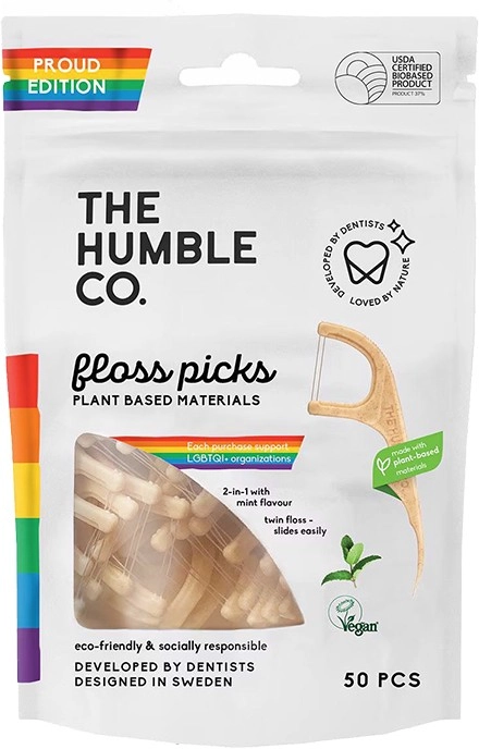 The Humble Co Floss Picks Proud Edition 50 Pack