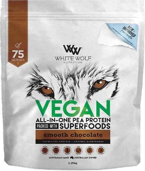 White Wolf Nutrition Vegan Protein With Superfoods Smooth Chocolate 2.25kg