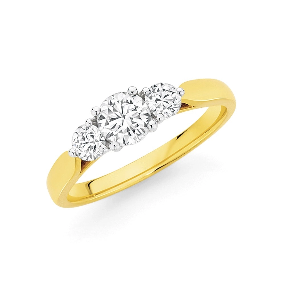 18ct Gold Diamond Trilogy Ring