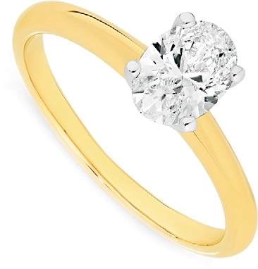 18ct Gold Independently Certified Diamond Solitaire Ring