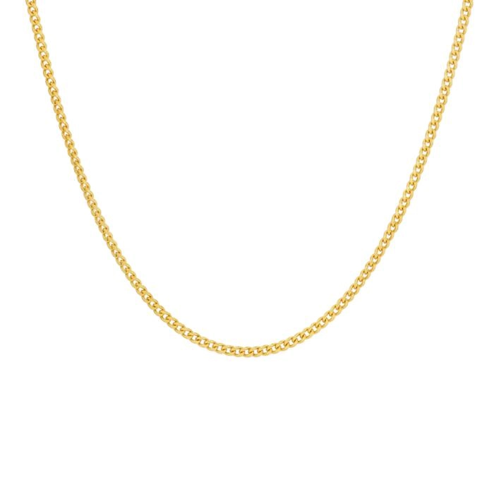 9ct Gold 45cm Solid Curb Chain