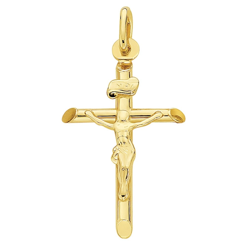 9ct Gold Crucifix Cross Pendant