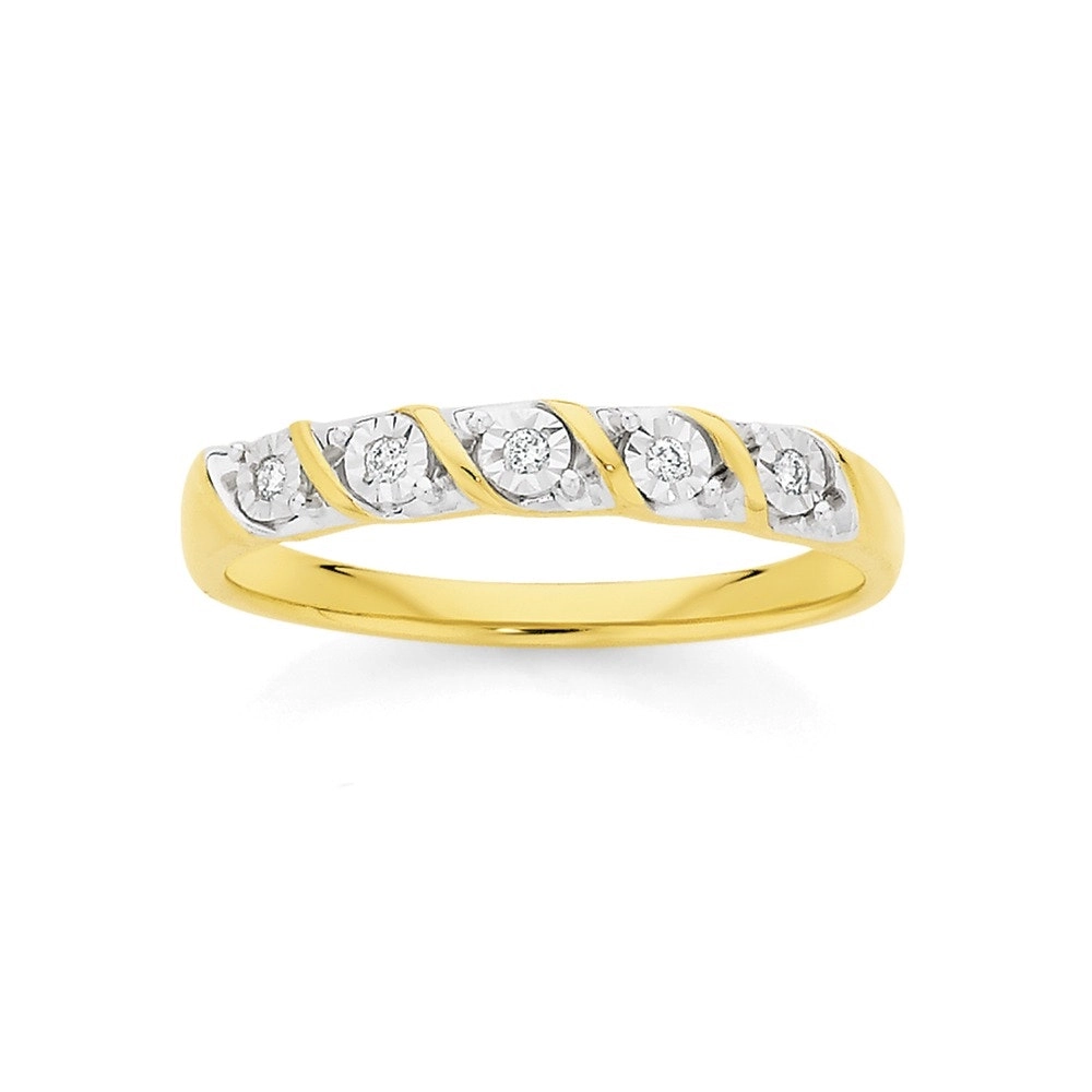 9ct Gold Diamond Band