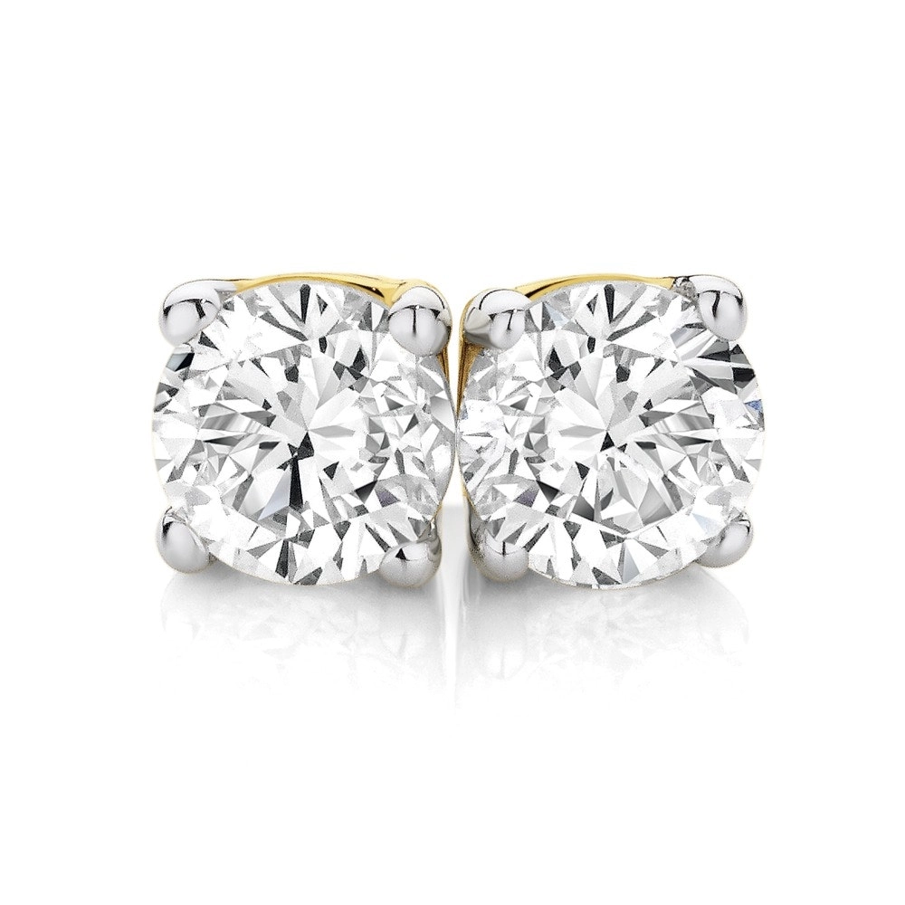 9ct Gold Diamond Stud Earrings