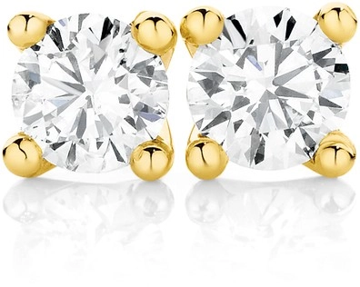 9ct Gold Diamond Stud Earrings