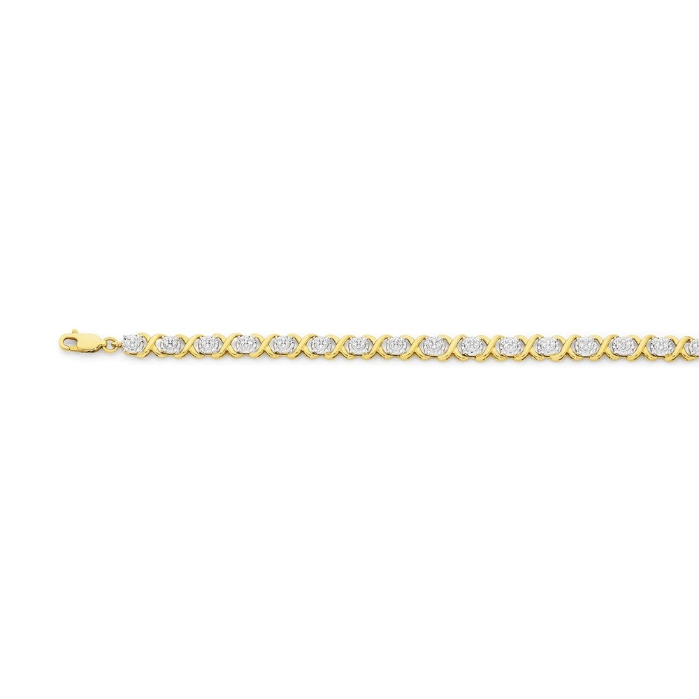 9ct Gold Diamond XOXO Bracelet