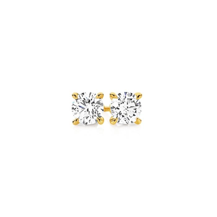 Alora 14ct Gold 1 1/2 Carats TW Lab Grown Diamond 4 Claw Stud Earrings