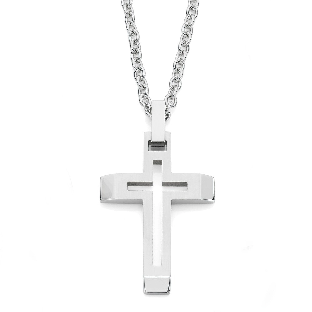 M+Y Stainless Steel Men's Cross