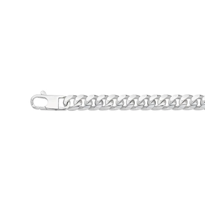 Sterling Silver 21cm Oval Curb Men's Bracelet