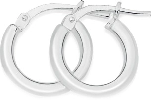 Sterling Silver 2.2x9mm Hoop Earrings