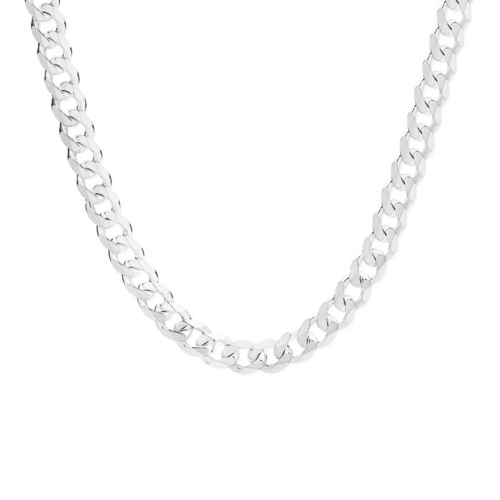 Sterling Silver 55cm Solid Curb Men's Chain