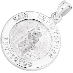 Sterling Silver St. Christopher Medal Pendant