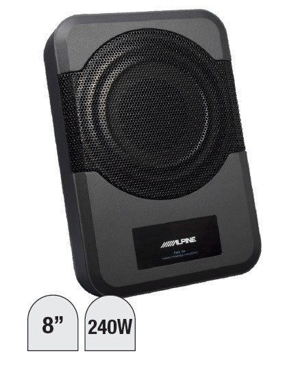 Alpine 8” Compact Hideaway Subwoofer With Built-in Amplifier