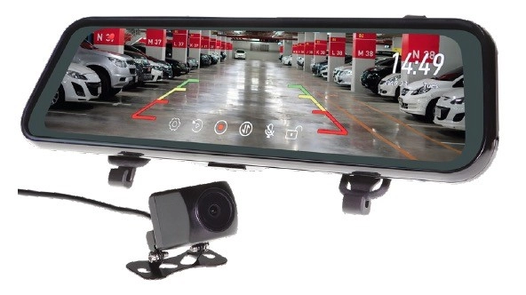 Gator 9” Clip on Rearview Mirror with Reverse & Live Stream Camera