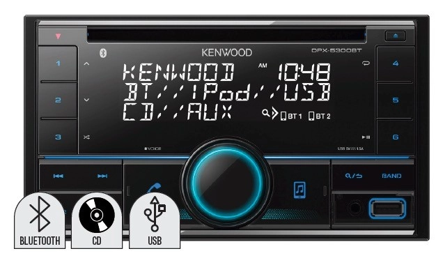 Kenwood 2DIN 200W CD Dual Bluetooth Receiver