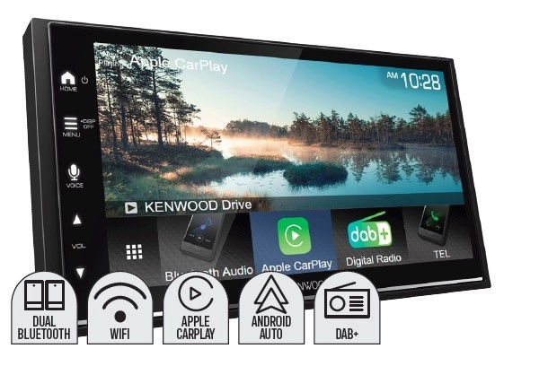 Kenwood 6.8” 200W AV Wireless Car Play A/Auto DAB+ Rec