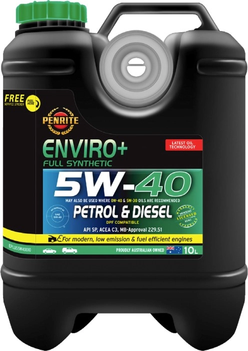 Penrite Enviro+ Full Synthetic 5W-40 10L