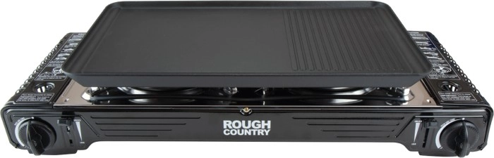 Rough Country Twin Burner Butane Stove with Plate