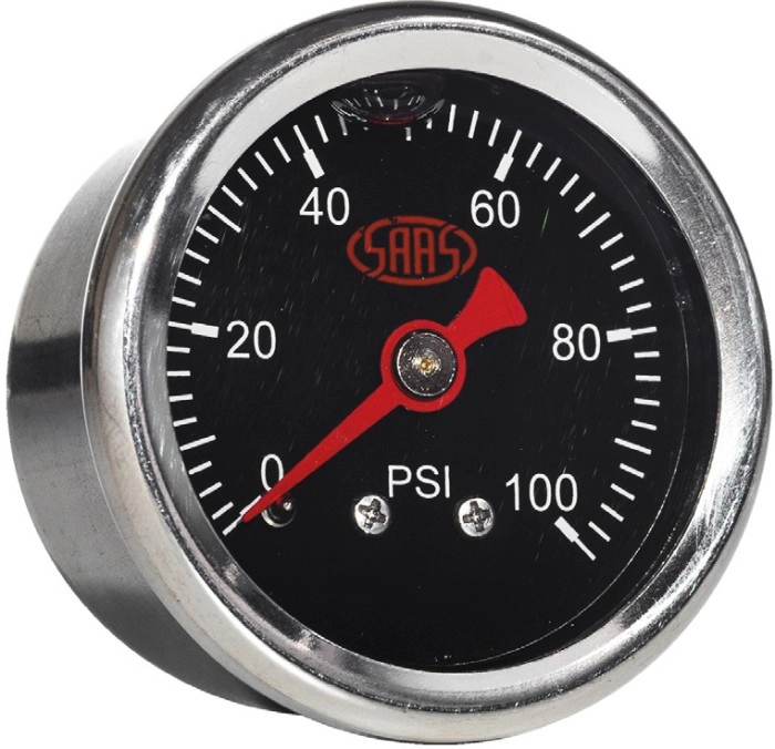 SAAS 41MM 100PSI Fuel Pressure Gauge