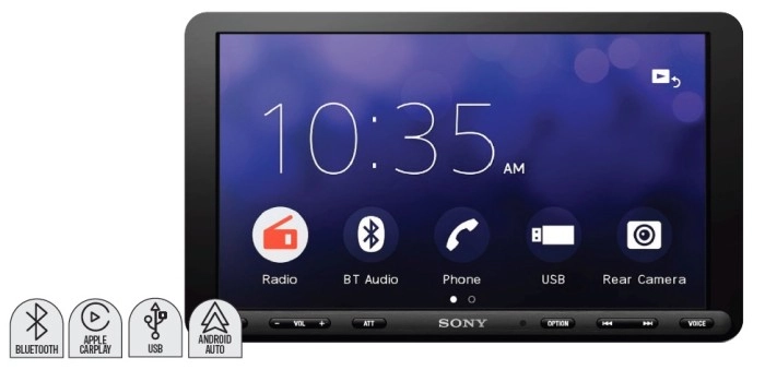 Sony 8.9” AV Head Unit W/ Apple Carplay & Android Auto