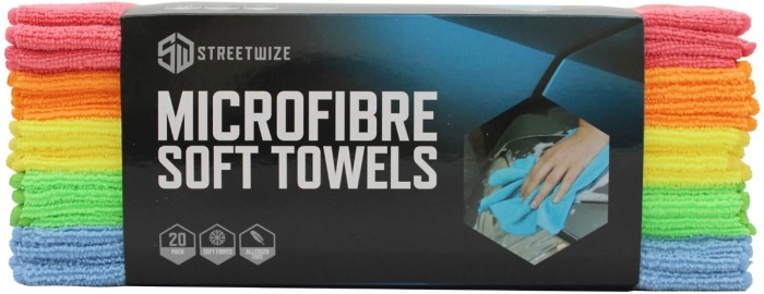 Streetwize 20 Piece Soft Microfibre Towels Pack