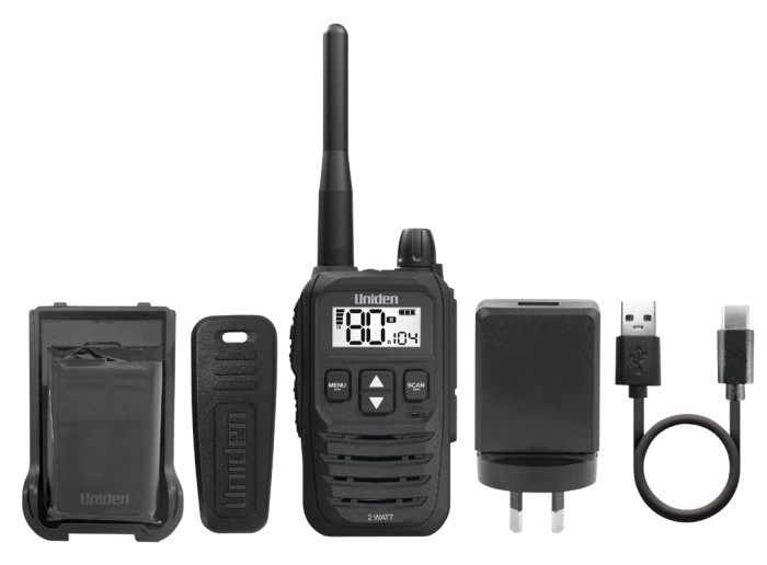 Uniden 80 Channel 2 Watt UHF Handheld Radio