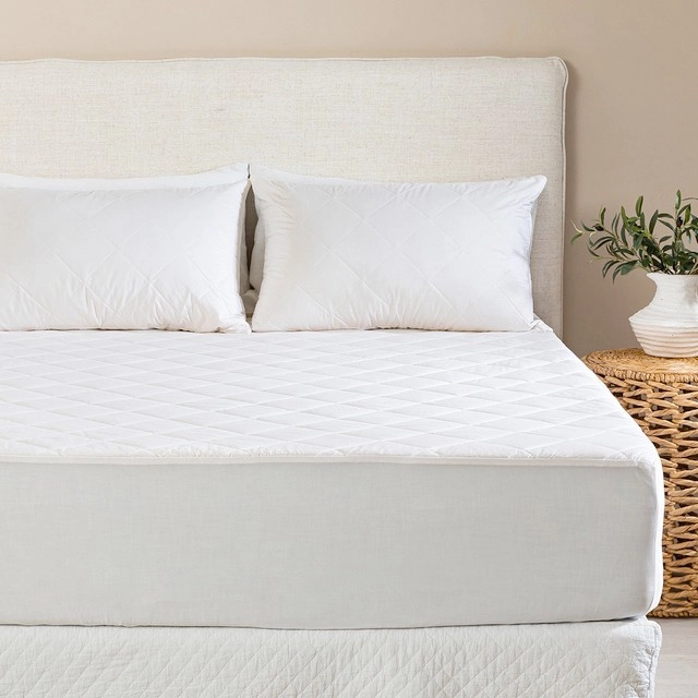 Eco Living Washable Wool Mattress Protector by Hilton