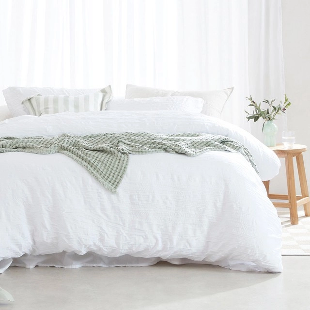 Greta White Quilt Cover Set by Essentials