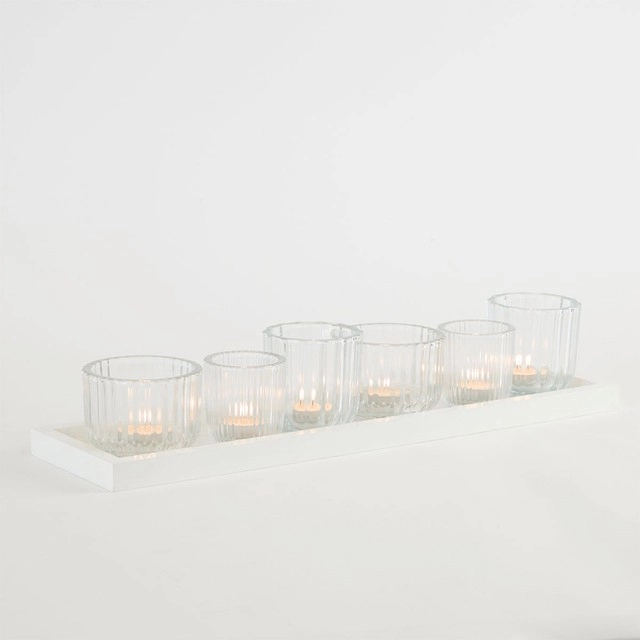 Luna Candle Holder on Tray by Habitat