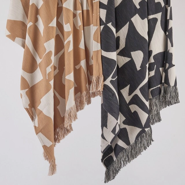 Mintaro Abstract Cotton Throw by M.U.S.E.