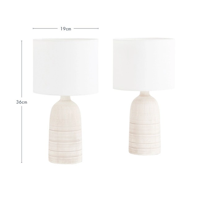 Mynokos Grey/Natural Table Lamp Set of 2 by M.U.S.E.