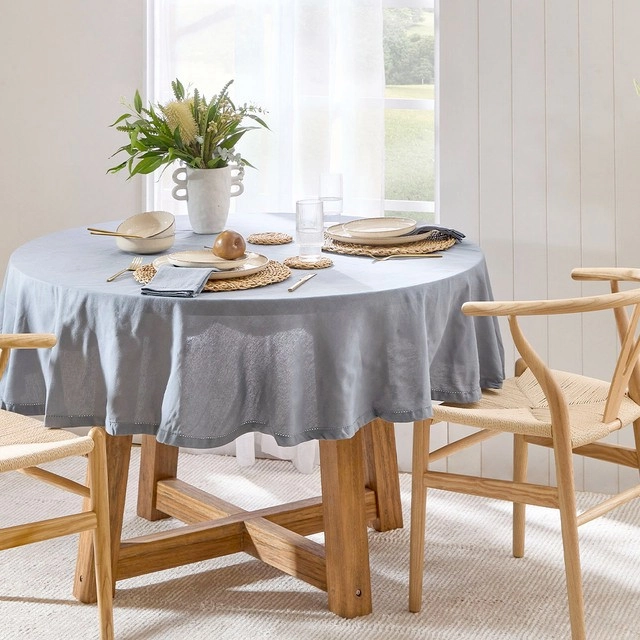 Pelham Slate Blue Cotton Table Linen Range by Habitat