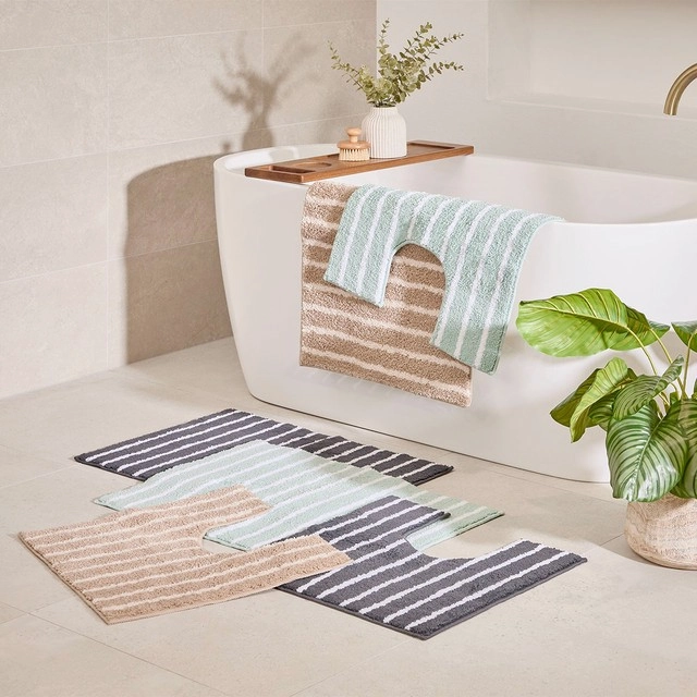 Seana Stripe Contour & Bath Mat Pack by Habitat