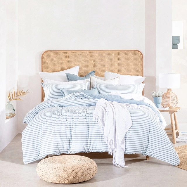 Taylor Blue Quilt Cover Set by Essentials