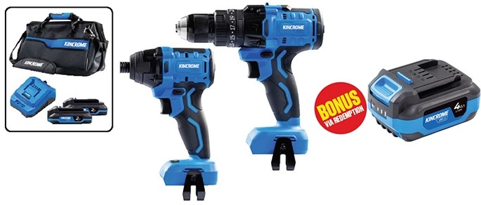 NEW Kincrome 18V Drill & Impact Driver Kit