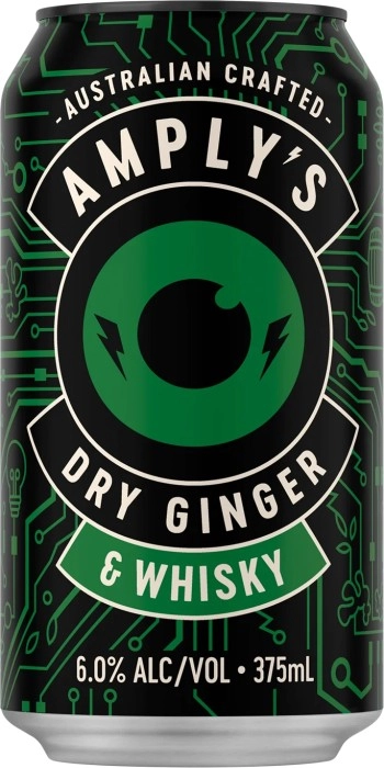 Amplys Whisky & Ginger Beer 6% Can 375mL