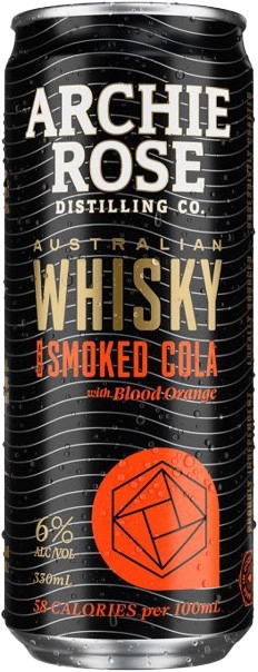 Archie Rose Double Malt Whisky with Smoked Cola & Blood Orange Cans 330mL