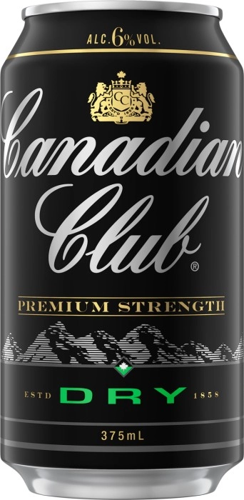 Canadian Club Premium Whisky & Dry Cans 375mL