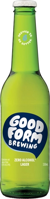 Good Form Zero Alcohol Lager Bottle 330mL