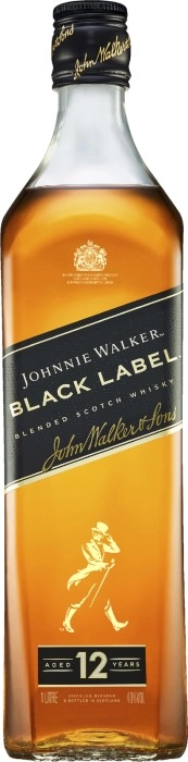 Johnnie Walker Black Label Blended Scotch Whisky 1L