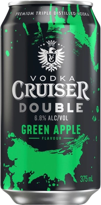 Vodka Cruiser Double Green Apple Cans 375mL