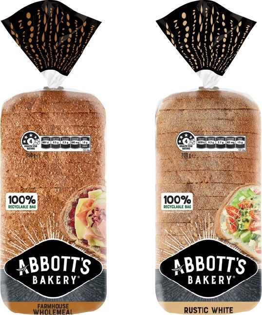 Abbott’s Bakery Bread 680-800g Selected Varieties