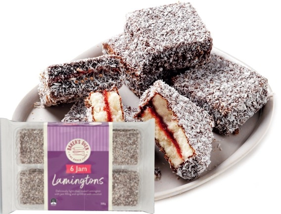 Baker’s Oven Jam Filled Lamingtons 350g