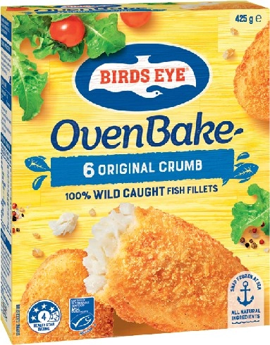 Birds Eye Oven Bake Fish Fillets 425g Selected Varieties